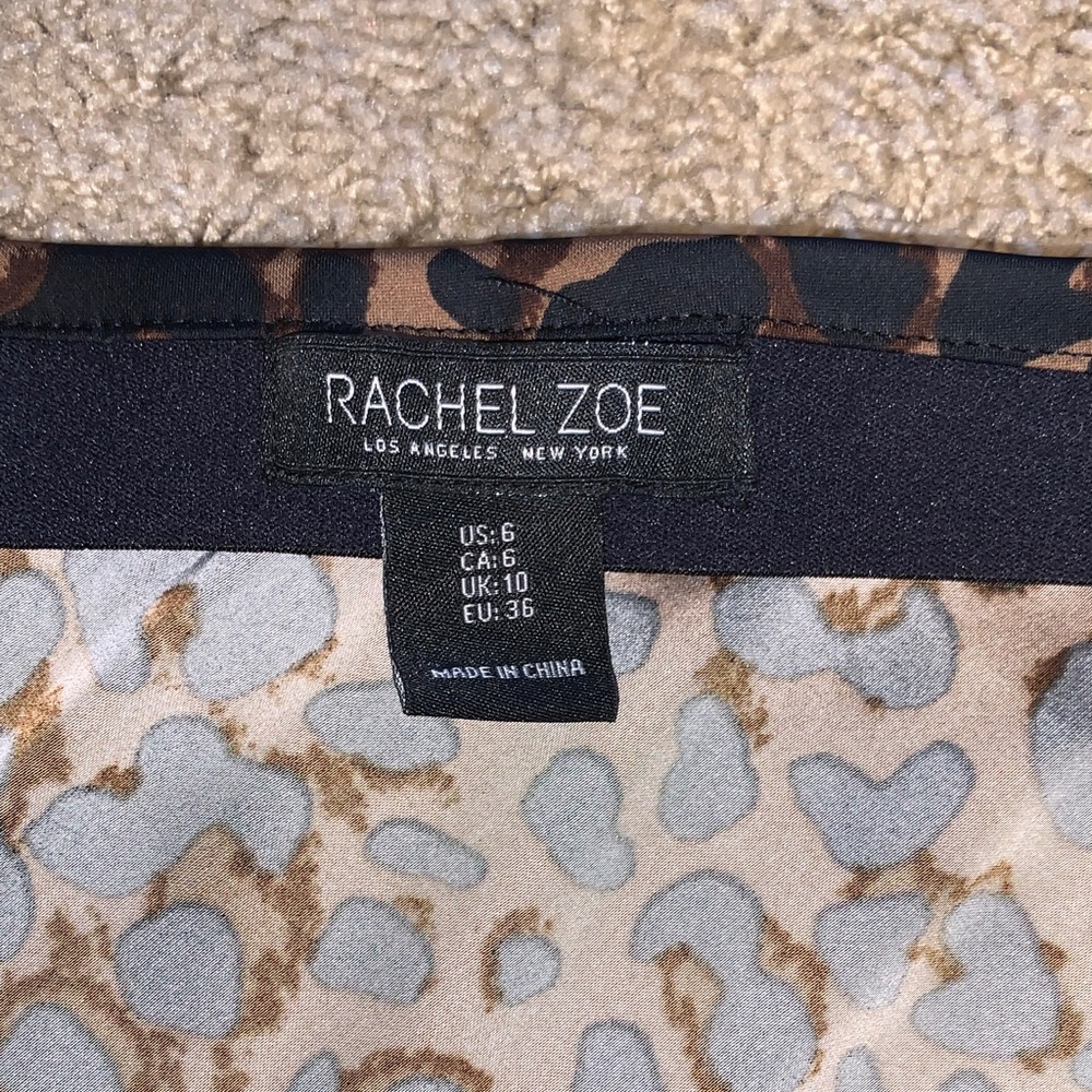 Women’s Rachel Zoe Leopard Print A-Line Midi Skirt Size 6 - Picture 4 of 8
